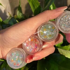 Glitter jel far yüz saç ve vücut simi set