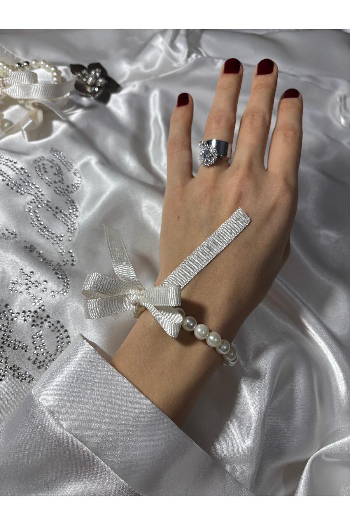 10 Adet Nedime Bilekliği,bekarlığa Veda,kına Geces,inci Bileklik, Bride To Be