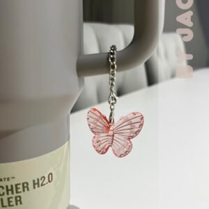 Quencher Termos Suluk Charmı Çanta Süsü Anahtarlık Aksesuar Süs Zincirli Charm Nar Çiçeği