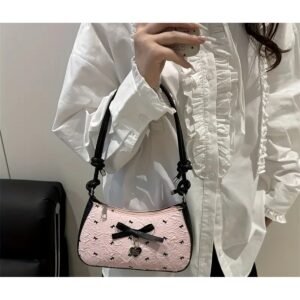 Pembe fiyonk detaylı Pinterest   çanta