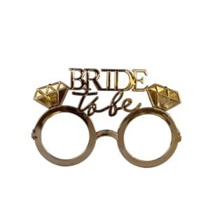 Bride to be Bekarlığa Veda Partisi Gözlüğü Tek Taşlı Bride Gözlük Bronz