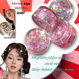 Glitter göz farı set &yüz- saç ve vücut simi