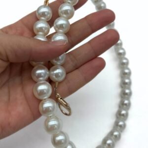 Çanta Aksesuar 60 cm İncili Çanta Sapı, İncili Çanta Kulpu, İncili Zincir