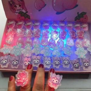 1 Adet Işıklı Sanrio Karakterleri Yüzük