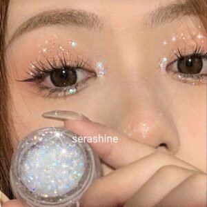 Beyaz Glitter Jel Far Yüz Saç Ve Vücut Simi
