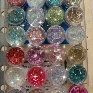 Kremsi aydınlatıcı glitter 24lü yüz- saç ve vücut simi