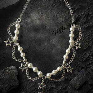 Yıldızlı İnci kolye vintage model9