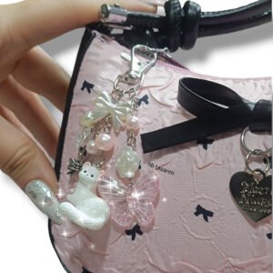 Pussycat charm sevimli kedicik çanta telefon yaka kartı askısı