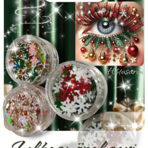 Yılbaşı Süsleme Makyaj Glitterde Simli Far