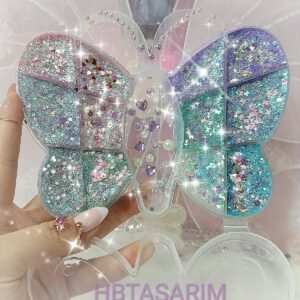 Kelebek glitter jel far paleti