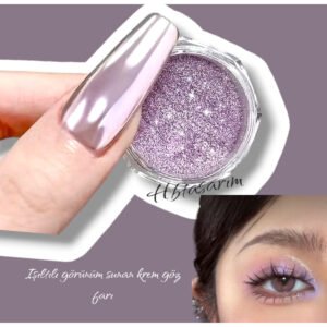 Metalik glitter far lila