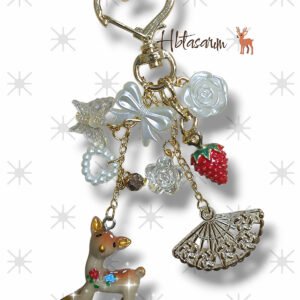deer keychain charm anahtarlık telefon askısı