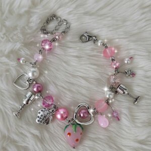 Wine  design bracelet vintage y2k bileklik