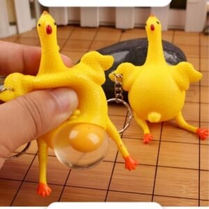 2 Adet Yumurtlayan Tavuk Anahtarlık Stres Toplu Squishy Çanta Ve Cüzdan Süsü Hediyelik
