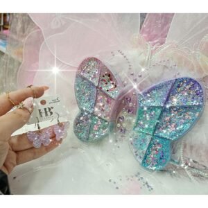 Kelebek Glitter Palet Kelebek Küpe Hediyeli