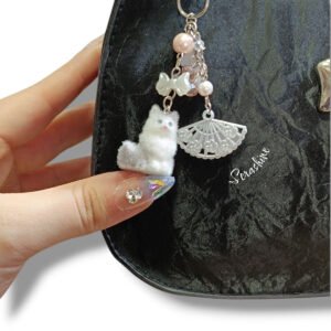 PussyCat Charm sevimli Tüylü kedicik yeni trend çanta telefon charmı