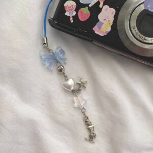 Mavi Denizkızı y2k Fairycore Coquette Telefon ve Kamera Charmı