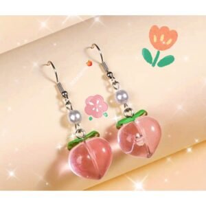Peach  tasarım hediyelik Lolita küpe