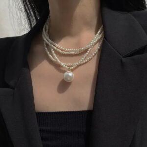 4'Lü İnci model kadın kolye