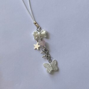 İncili Kelebek y2k Fairycore Phone Charm