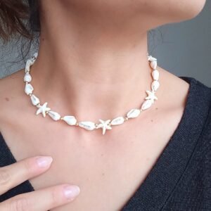 Deniz Kabuğu Gold Deniz Yıldızı Kolye