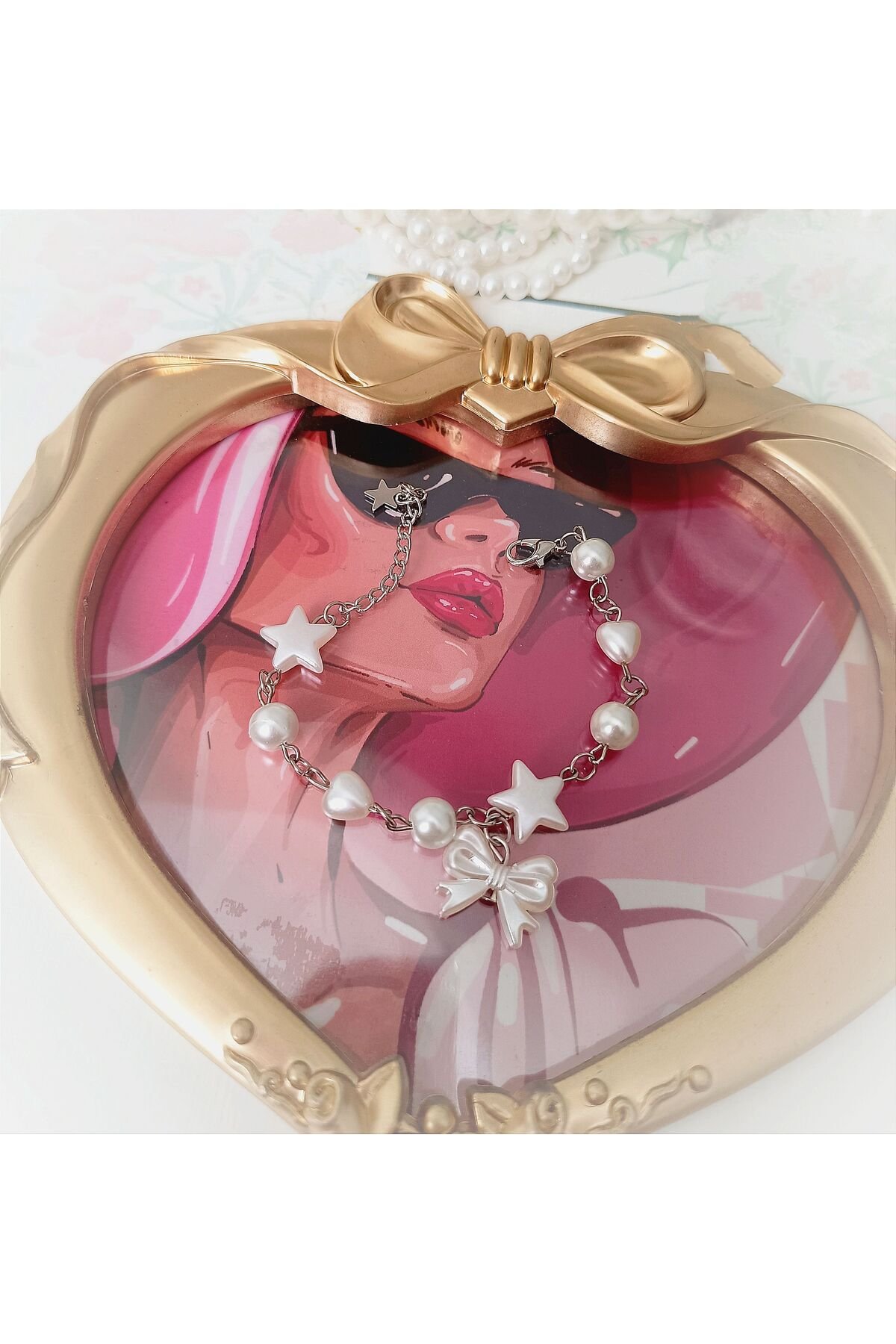 Fairycore y2k coquette tasarım yıldız bileklik