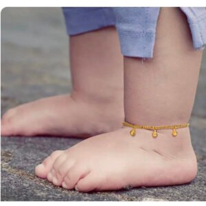 Kız çocuk ve bebek zincir modeli ayak halhal