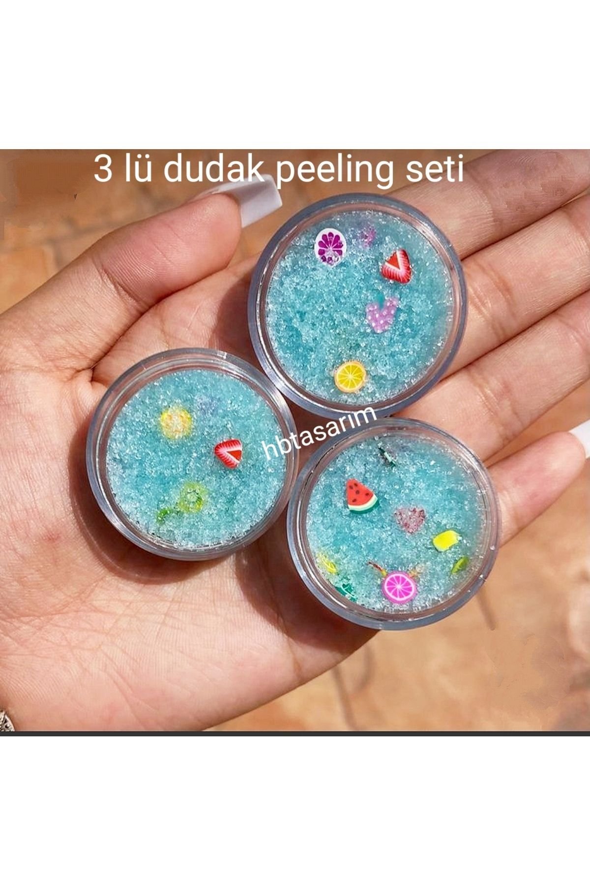 Dudak peeling seti meyveli