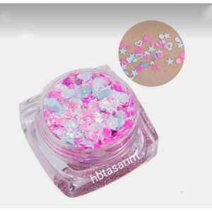 Yıldız glitter kalp şekilli