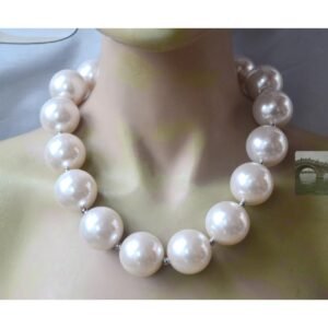 Olivia 30mm büyük boy inci kolye