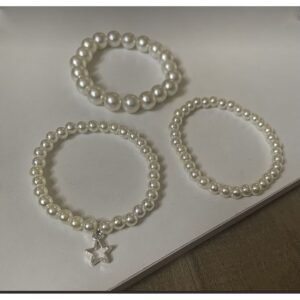 İnci bileklik 3 lü set yeni trend