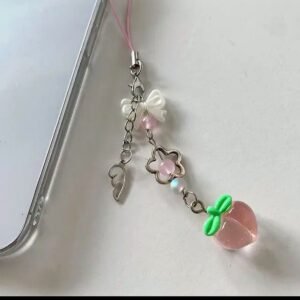 Şeftali telefon charmı