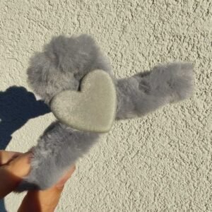 AKSESUAR kalpli peluş mandal toka