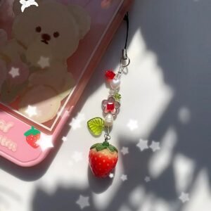 Strawberyy tasarım telefon çanta charmı y2k coquette