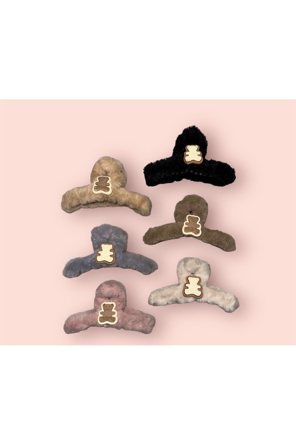 Peluş Mandal Toka - Kemik Toka - Peluş Figürlü Mandal Toka - Görsel 2