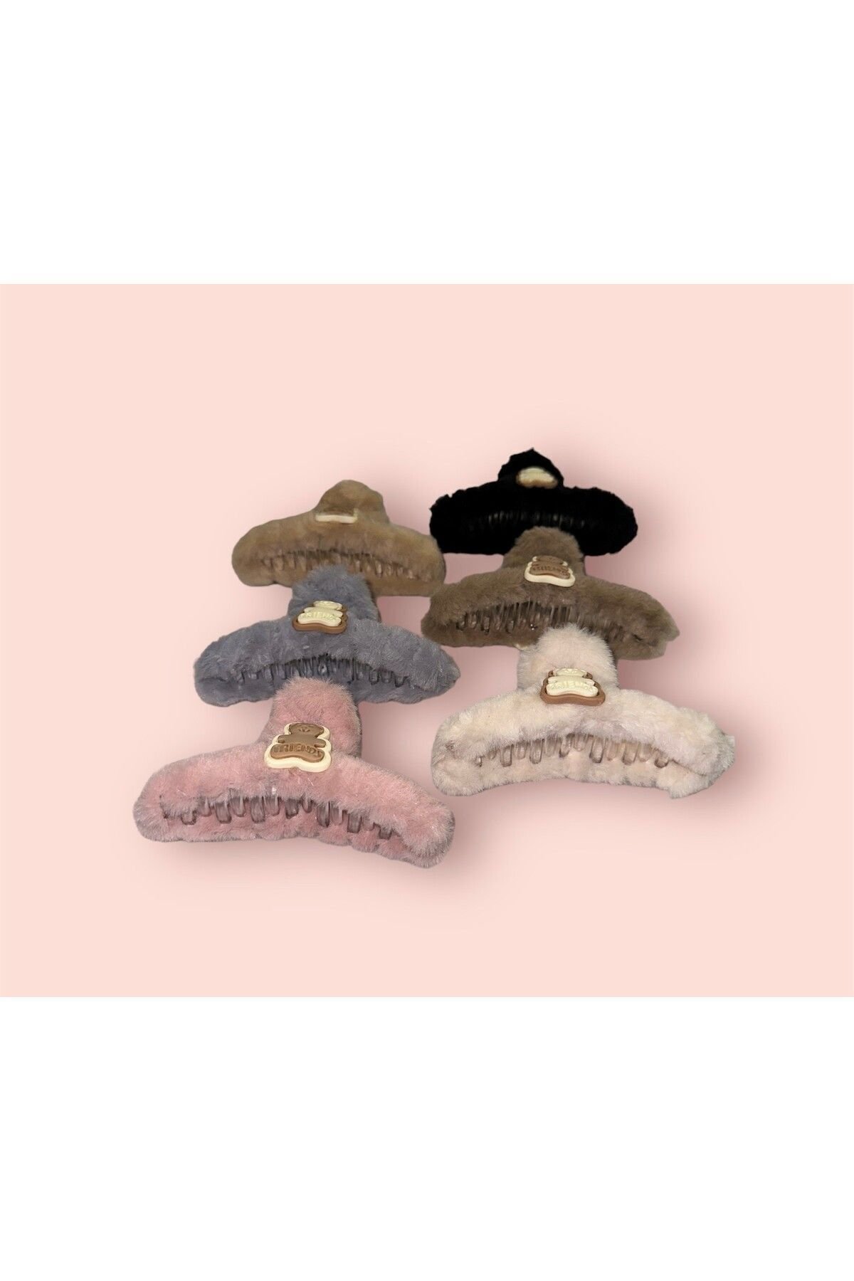 Peluş Mandal Toka - Kemik Toka - Peluş Figürlü Mandal Toka - Görsel 3