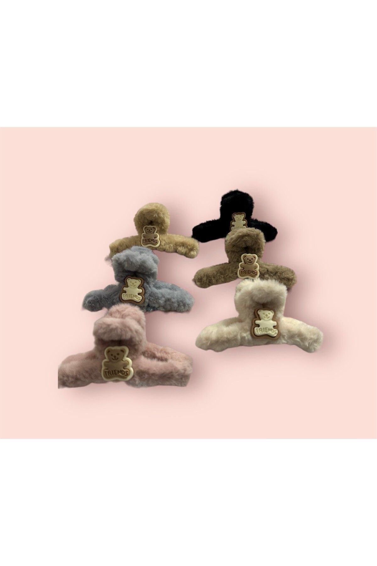 Peluş Mandal Toka - Kemik Toka - Peluş Figürlü Mandal Toka - Görsel 4