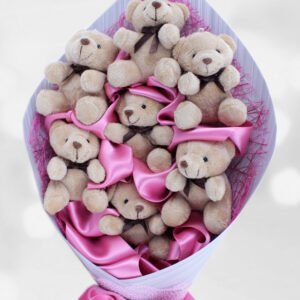 7''li Ayıcık Buketi Pembe