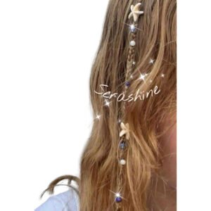 Deniz yıldızı tinsel saç aksesuarı boncuklu saç ipi