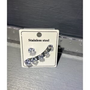 Kadın Çelik Çoklu Set Küpeler