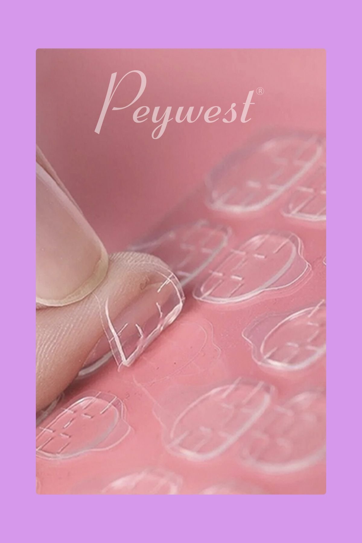 2li Pink Tırnak Seti (120'li Tırnak Yapıştırıcı Sticker + 100'lü Pembe Badem Protez Takma Tırnak) - Görsel 4