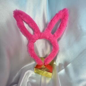 Şaheser Peluş Pembe Renkli Tavşan Kulaklı Taç,kız Çocuk Saç Aksesuarı