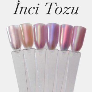 6'lı Inci Tırnak Tozu Seti – Tırnak Süsü, Nail Art Dekor, Parıltılı Toz Seti