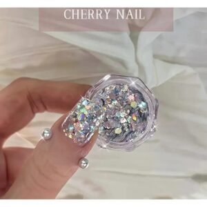 Gümüş yıldız tırnak nail pul