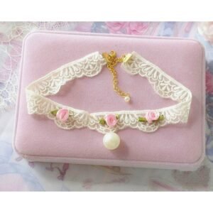Tasma choker kolye vintage Inci Kolye