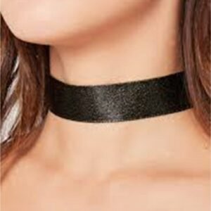 3 cm Siyah Saten Choker Kolye