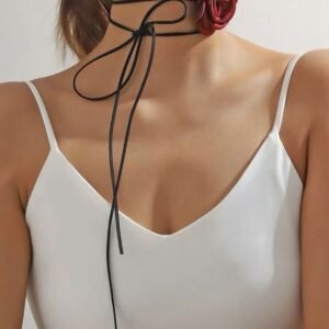 Bordo Gül Choker