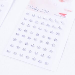 yıldız kristal yüz ve vücut stickerı makyaj taşı, 1 mm 112 adet