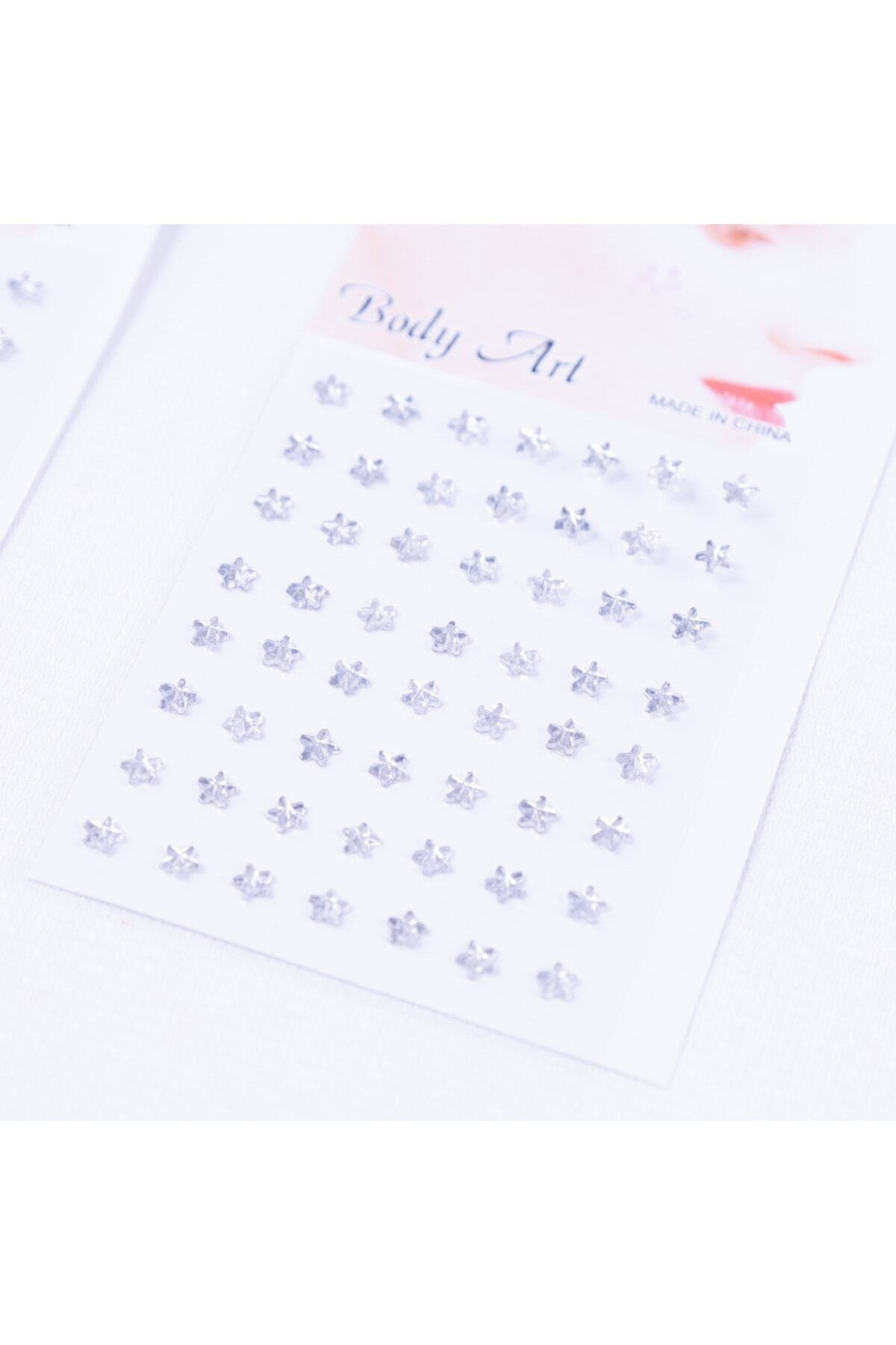 yıldız kristal yüz ve vücut stickerı makyaj taşı, 1 mm 112 adet