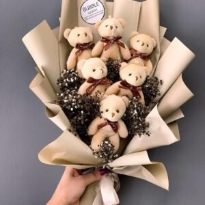 Teddy bear bej ayıcık buketi
